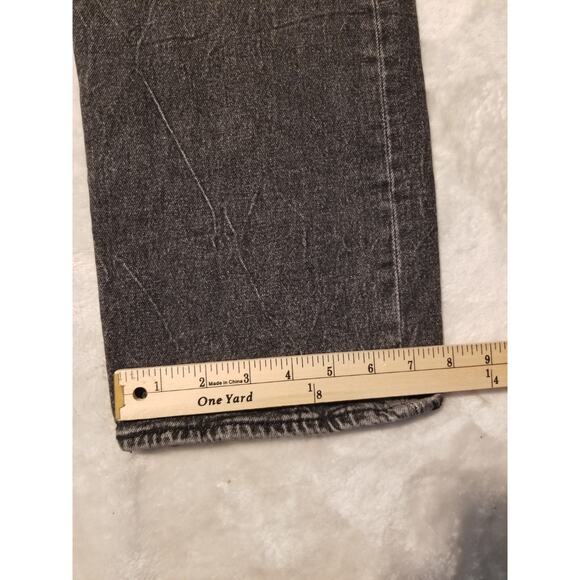 Levis 501 Jeans Mens 38x30 Black Original Fit Button Fly Dark Wash Denim Cotton - Picture 7 of 12